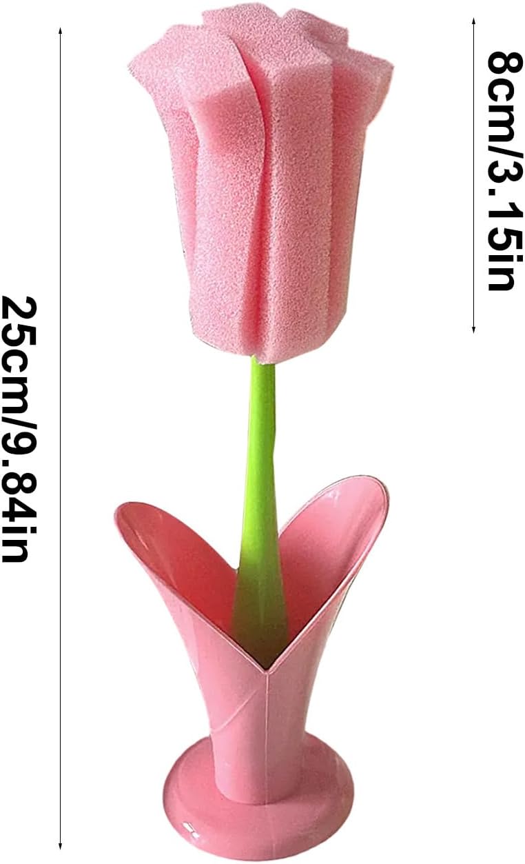 Bottiglia Brush, Detachable Sponge Cleaner, 9,45 in Long Handle Scrubber, Versatile Dish Washing Tool, Deep Cleaning Design for Home Essential, Travel Cups, Pet Bowls, Bathroom Sinks