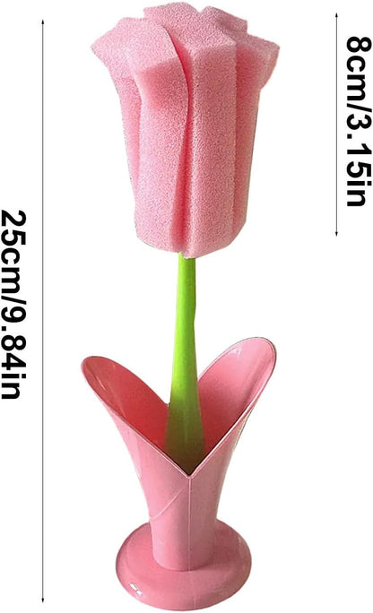 Bottiglia Brush, Detachable Sponge Cleaner, 9,45 in Long Handle Scrubber, Versatile Dish Washing Tool, Deep Cleaning Design for Home Essential, Travel Cups, Pet Bowls, Bathroom Sinks