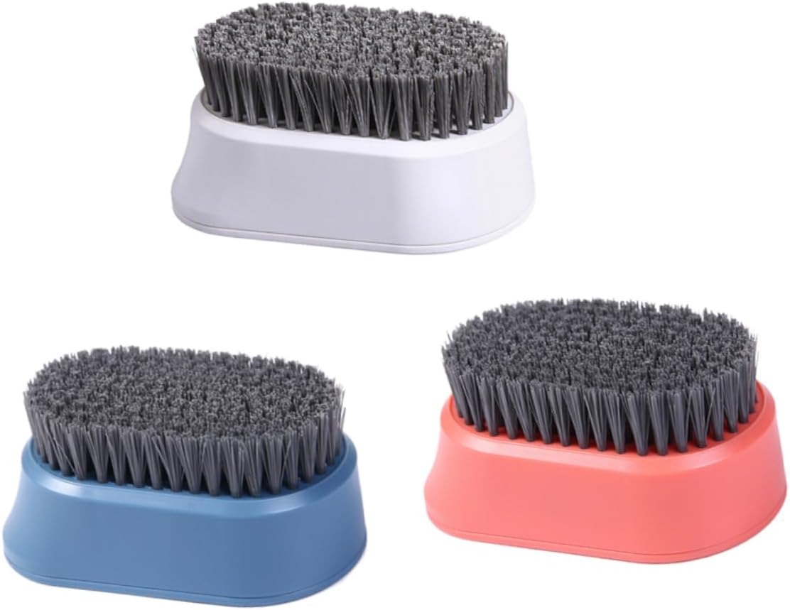 HOMOCONO 3pcs Laundry Brush Soft Bristles Cleaning Brush for Clothes Shoes Durable Cleaner Tool Home Cleaning Essential Random Color