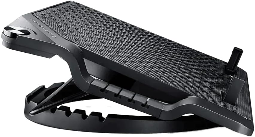 Cooler Master ErgoStand III - Ergonomic Laptop Cooling Stand, 6 Adjustable Height Settings, 230mm Ultra Silent Fan with Speed Control, Metallic Mesh Plate - Supports Laptops & Tablets Up to 17"
