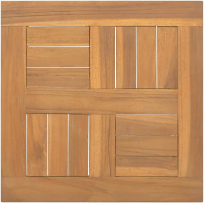 vidaXL Square Table Top 40x40x2.5 cm - Solid Teak Wood, Replaceable Table Top Suitable for Home and Commercial Use, Easy to Clean - Brown