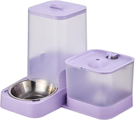 Automatic Pet Feeder | Automatic Feeder Cat Food Dispenser - Drinker Waterer Large Capacity Pet Supplies, Storage Container for Kitten Puppy Feeding Watering