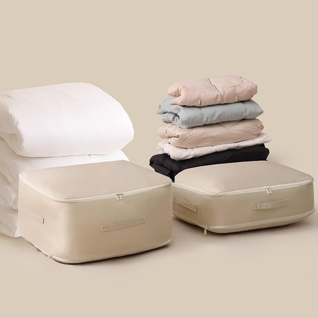 Generico Space-Efficient Large Capacity Storage Bags,Manual Compression Moving Organizer Bag,Home Organization Storage Box,ReinforcedMoving Bag for Comforters,Clothes,Bedding