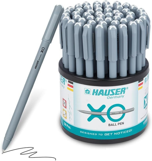 HAUSER XO Black Ballpoint Pens 50 Pc, 1.00 MM Bold Matte Pens, Back To School Supplies, Office Pens, Desk Essentials, Education Supplies & Craft Supplies.