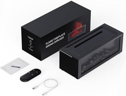 Fireplace Diffuser - 7 Colors Fire Air Humidifier, Off Protection Fire Diffuser | Fragrance Oil Diffuser with Remote Control, Fireplace Aromatherapy Diffuser Effect, Cool Mist Humidifier for Studios