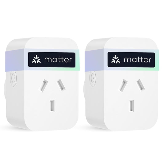 meross Matter Smart Plug Mini, WiFi Outlet with Energy Monitoring for Home Automation, Remote & Voice Control, Compatible with Alexa, Google, Apple HomeKit, and SmartThings, 2 Pack