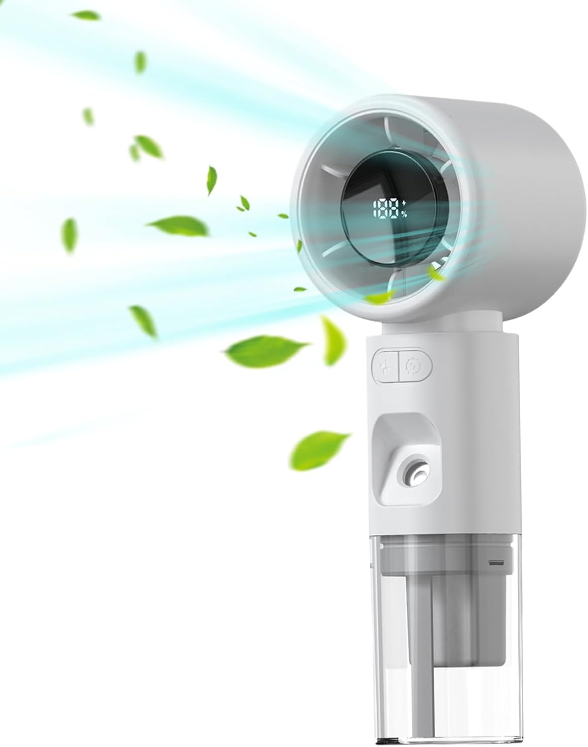 Misting Fan, Mini Spray Water Cooling Tool, Digital Display USB Rechargeable, Handheld Mist Fan 2.28x2.24x6.61 inches, For Outdoor Camping Home Makeup Travel Use