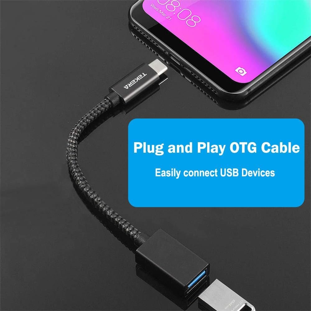 TEKERA USB A to USB C Adapter (2 Pack), 10Gbps USB 3.2 Gen 2 USB C to USB OTG Adapter, USBC to USB Male to Female Converter Compatible with iPhone 16&15 Pro/Max/Plus MacBook Pro/Air Samsung Pixel
