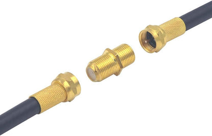 VCE Coaxial Cable Connector, RG6 Coax Cable Extender F-Type Gold Plated Adapter Female to Female for TV Cables,2 Pack