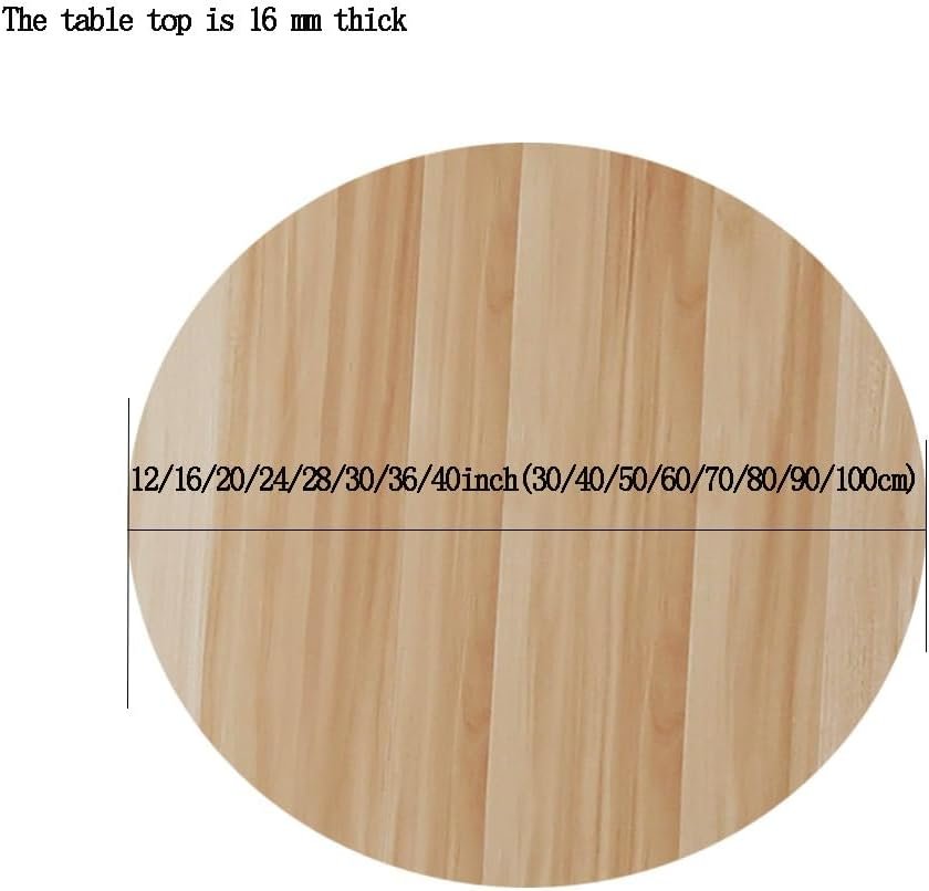 BTBZGFGNYU Round Wooden Dining Table Top/Countertop 12" 16" 20" 24" 28" 30" 36" 40" Coffee Tabletop, Replacement Tabletop for Dining Table(Light Walnut,28"(70cm))