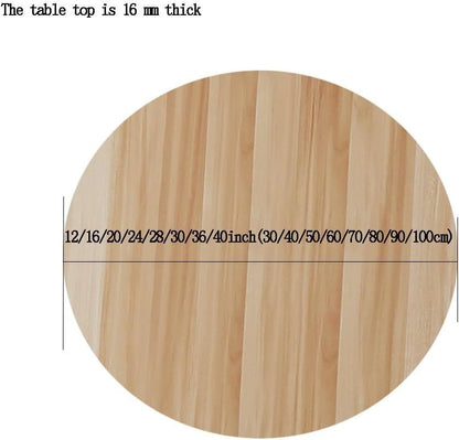 BTBZGFGNYU Round Wooden Dining Table Top/Countertop 12" 16" 20" 24" 28" 30" 36" 40" Coffee Tabletop, Replacement Tabletop for Dining Table(Light Walnut,28"(70cm))