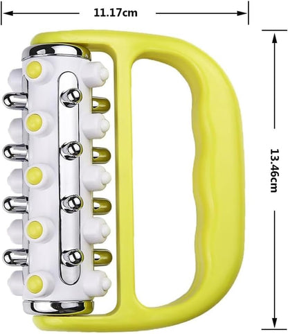 MOTRAIN Deep Tissue Massage Stick, Myofascial Release Tool for Muscle Pain Relief & Cellulite Reduction, Trigger Point Roller for Neck, Back & Legs (Yellow)