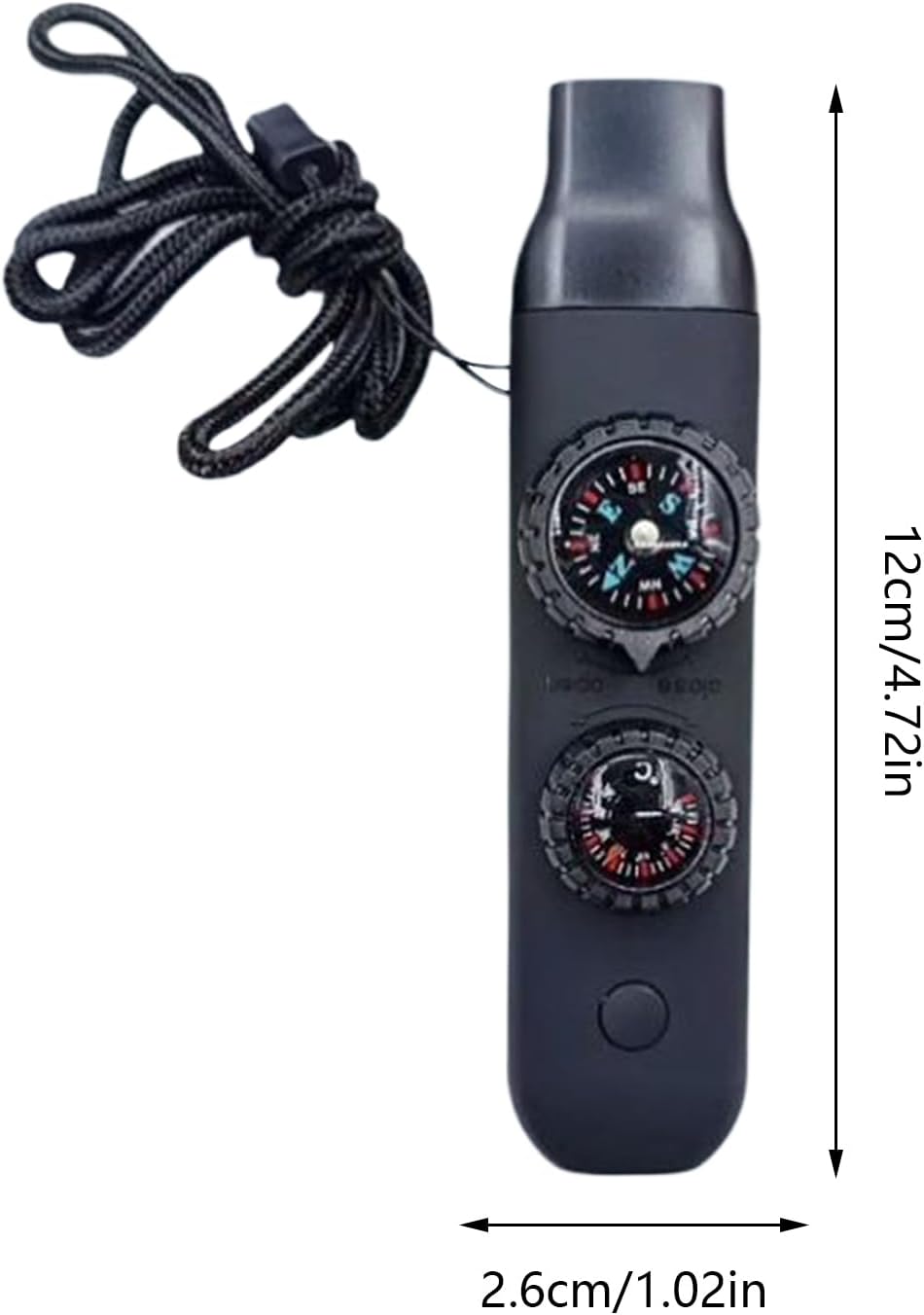 Whistle Outdoor Survival Whistle – Multi Function Loud Safety Whistle with Temperature Gauge and Direction Compass, Gear for Camping, Hiking, Car Travel, Expedition Adventures, for Men