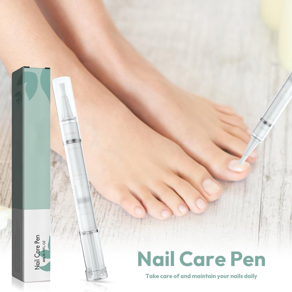 Nail Care Pen - 5 x Nail Mushroom Pens with Tea Tree Oil, Aloe Vera and Vitamin E for Groomed Nails and Toenails