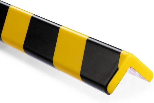Kyvoria L-Shaped/Circular Edge Protector â€“ 19" Durable Polyurethane Foam, High-Visibility Yellow/Black Stripes & Corner Safety Bumper for Impact Protection