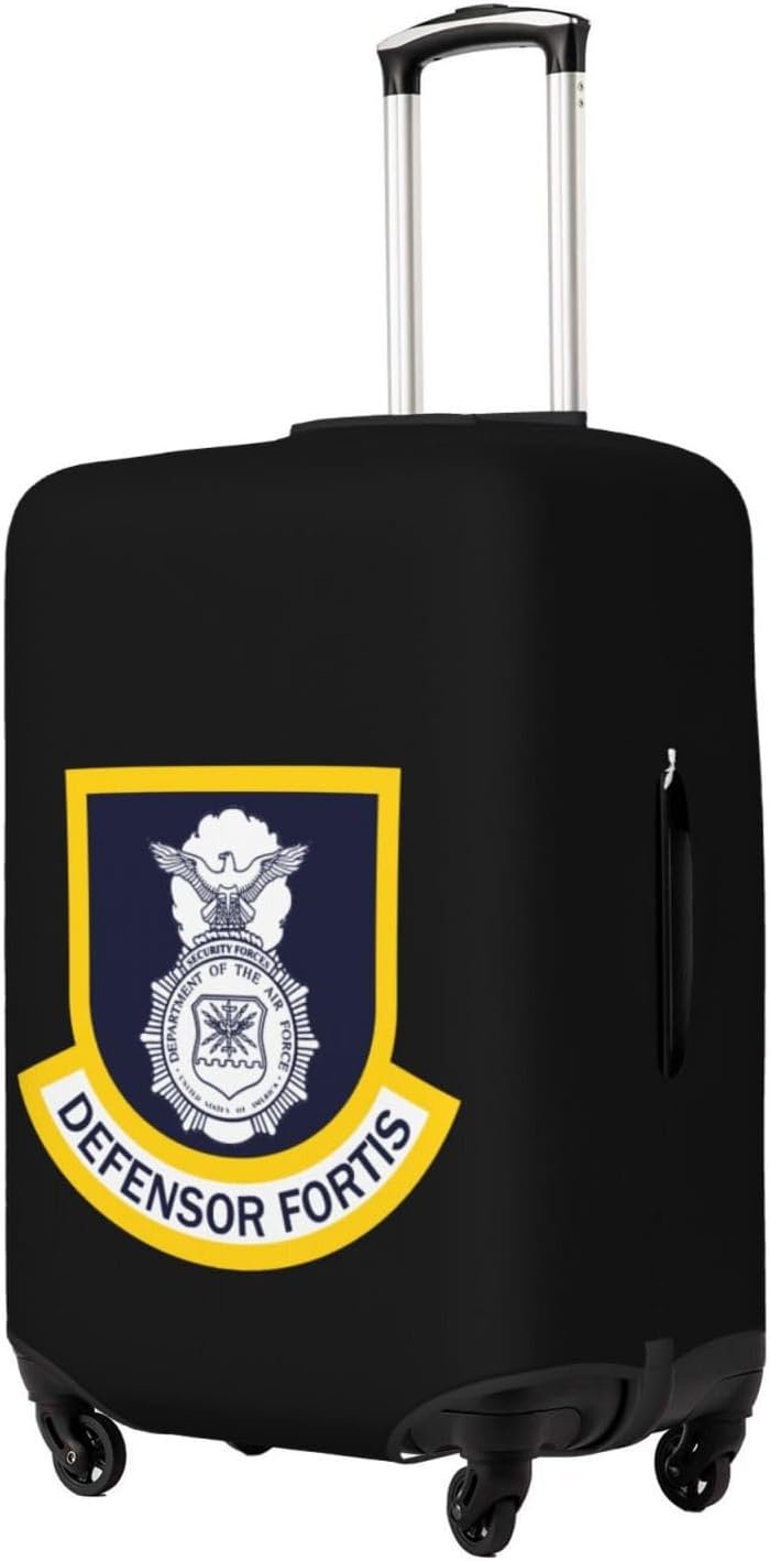 CRJSNYEAG USAF Security Forces Luggage cover Protective cover Anti-scratch luggage cover Fits 18-32 inch luggage, Black, X-Large