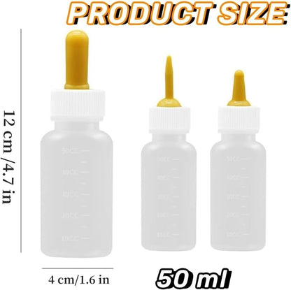 3Pcs Pet Nursing Bottle Nipple Feeding Bottle for Newborn Animals,Pet Nursing Bottle Mini Nipple Feeding Bottles.