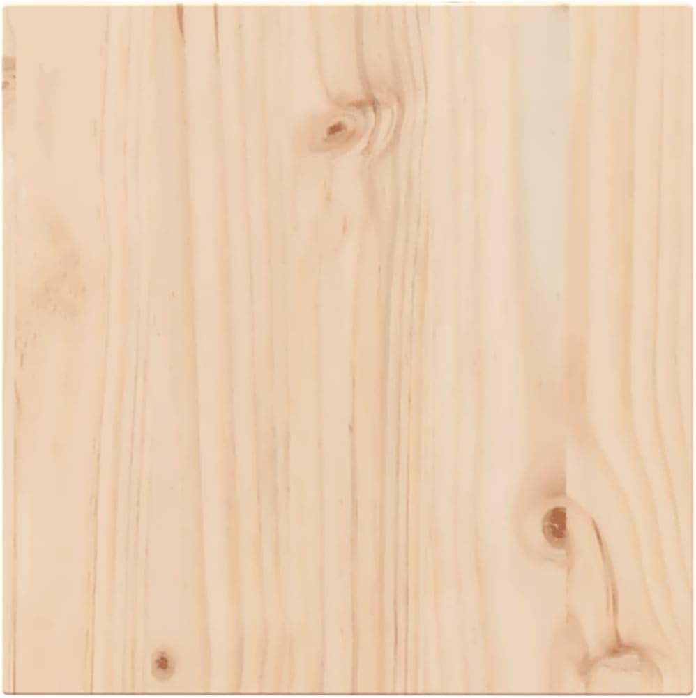 Replacement Dining Table Top, 40x40x1.7 cm, Square Coffee Table, Bar Table for Commercial Use, Solid Pine Wood, Brown, Ristorante & Home Dining Table
