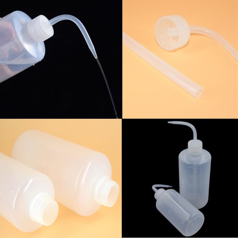 GYWHOOFT Squeeze Bottle, 2 Pcs Washing and Watering Bottle for Succulents, 250ml/500ml Water Squirt Irrigation Can, Plastic Plant Sprinkler