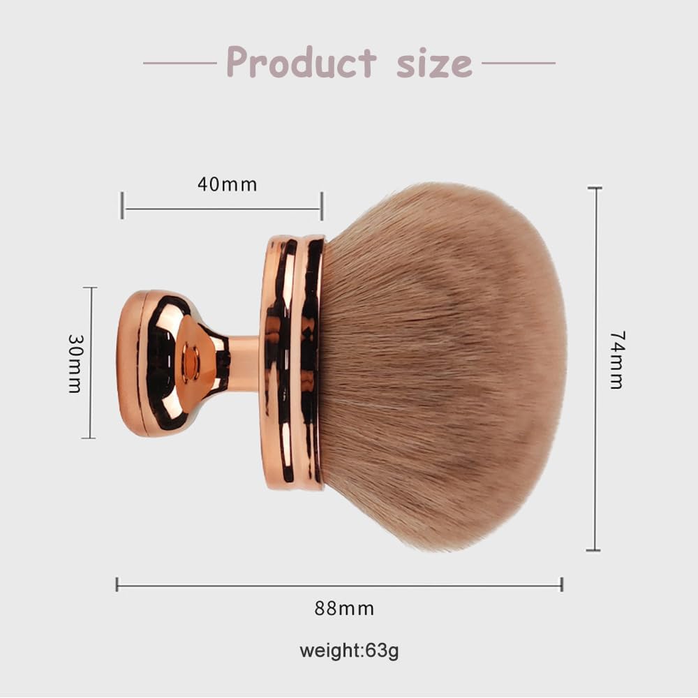 FDEETY Make Up Brushes Portable Makeup Brushes Professional Blush Multi-Use Brush Application On Cheeks Large Mushroom Head Cosmetic Brushes Loose Powder for Makeup Accessories