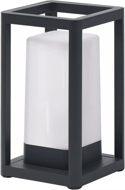 DOPO LIGHTING - Portable Rechargeable VENICE LED Anthracite SMD RGBW Smart+Wifi Outdoor IP44 Ideal for Patios, Gardens, Porches and Easy to Carry