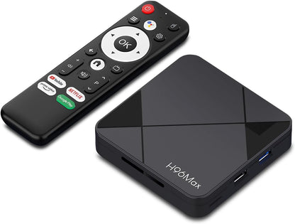 Android 14.0 TV Box, LEFFOT RK3518 4K Ultra HD Smart TV Box, 2GB RAM + 16GB ROM, Support HDR10, Voice Control, 2.4G & 5G WiFi 6, 100M Ethernet, BT 5.4, USB 3.0, RK3518 Quad Core ARM Cortex-A53