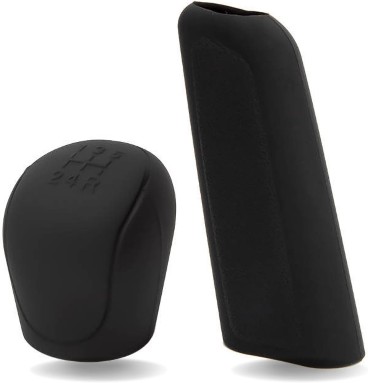 comunica Set of 2 Car Gear Knob Covers and Cover for Handbrake Lever in Silicone, Universal and Wear-resistant Car Accessories for Women and Men Interior