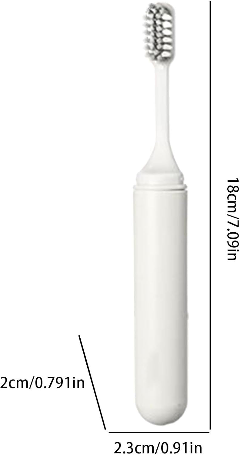 Travel Toothbrush Foldable - Travel Toothbrush | Travel Accessories Soft Bristles Toiletries With Detachable Head, Portable Cleaning Tools For Traveling Backpacking Camping Work, Compact Design,