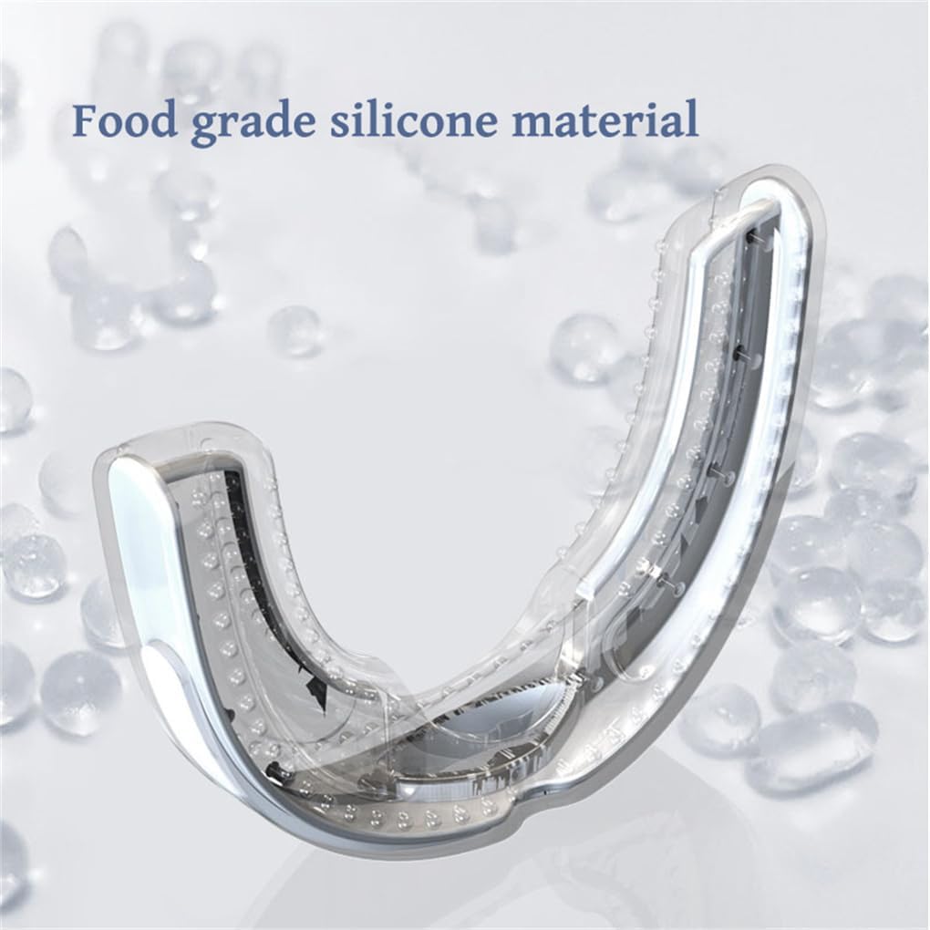 AMSLSIU Dispositivo di russamento da viaggio Tappo di protezione per russare silenzioso Tutore orale professionale Bocca correttiva Aiuto per il sonno Donna Uomo Adulto, Bianco