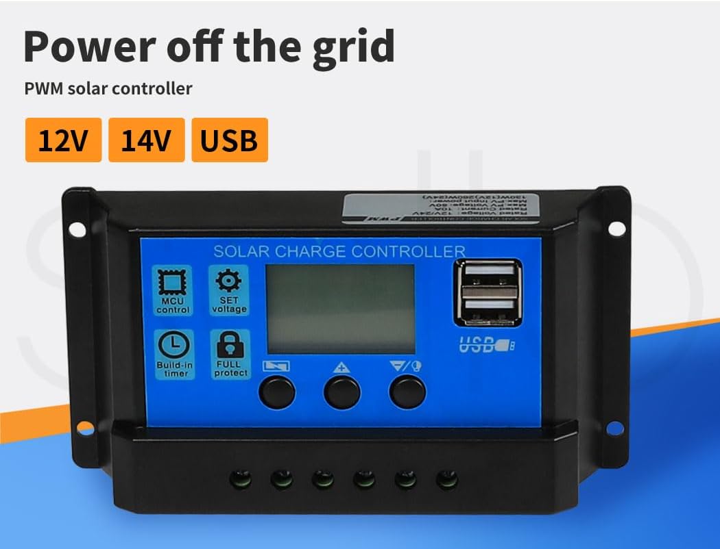 18V 300W Solar Panel Kit Mono Caravan Camping Power with Solar Charge Controller Charging USB Home Battery Charger Panels System Power