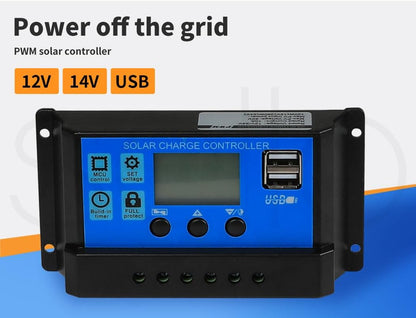 18V 300W Solar Panel Kit Mono Caravan Camping Power with Solar Charge Controller Charging USB Home Battery Charger Panels System Power