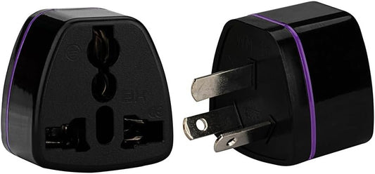 LZLRUN 2Pcs Universal Power Adapter Travel Adaptor 3 pin AU Converter US/UK/EU to AU Plug Charger for Australia New Zealand (Black)