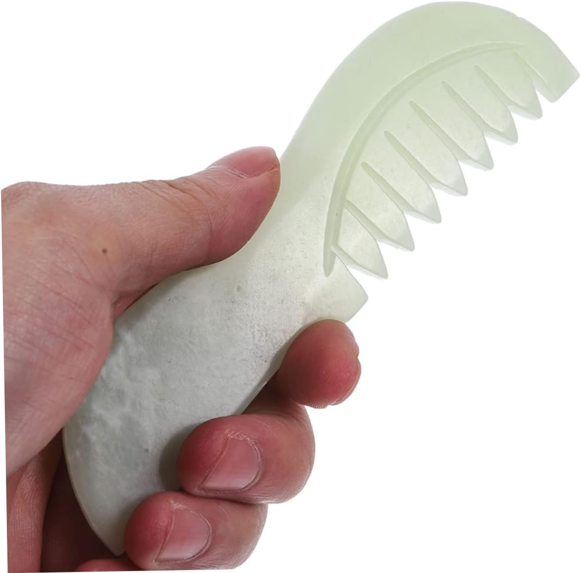 Ipetboom 2Pcs Jade Scalp Massage Comb Jade Combs for Relaxation and Muscle Relief Unique Design for Scraping Promote for Daily Use