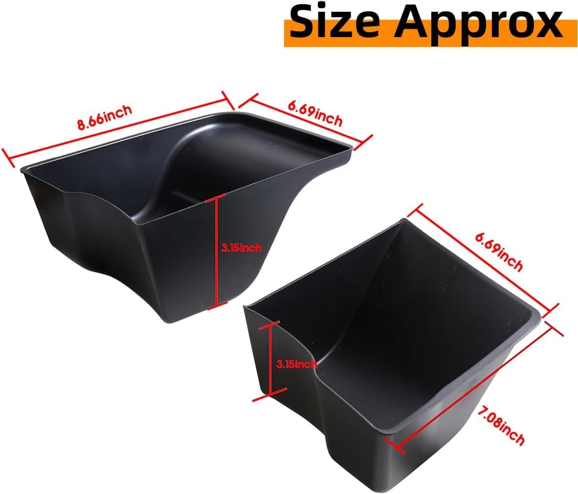 YOCTM Trunk Organizers Tray for 2024 2025 Jeep Wrangler JL JLU 4xe Sports Rubicon Tailgate Rear Cargo Side Storage Box Black Interior Accessories 2-PACK