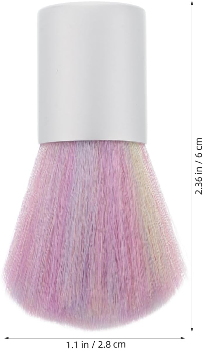 Healeved Handle Nail Brush Colorful Bristles Manicure Cleaning Brush for Salon Nail Care Fluffy Tool