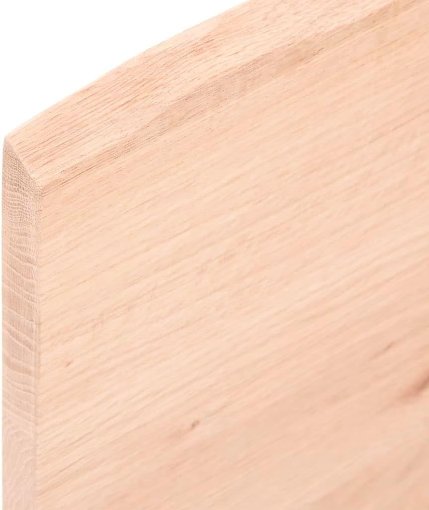 Homgoday 100 x 40 cm Solid Oak Table Top, Raw Edge, Replacement Coffee Table, Dining Table, Desk Surface - Durevole, Versatile Wood Board for Home & Office Use