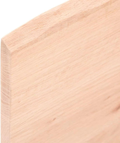 Homgoday 100 x 40 cm Solid Oak Table Top, Raw Edge, Replacement Coffee Table, Dining Table, Desk Surface - Durevole, Versatile Wood Board for Home & Office Use