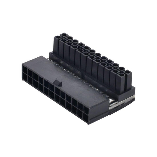 ChenYang ATX 24Pin Male to Female 90 Degree Angled Mainboard PSU Power Supply Header Direction Gender Changer Connector Adapter