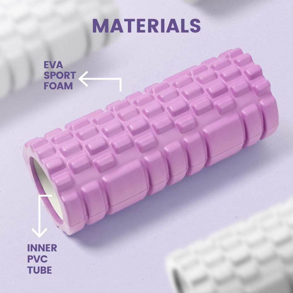 MAGIC SELECT Muscle Massage Roller. Fitness Foam Roller. Eva Foam Roller. Relieve Pain, Training Muscles, Massage of the Back, Legs. 33 x 14 cm