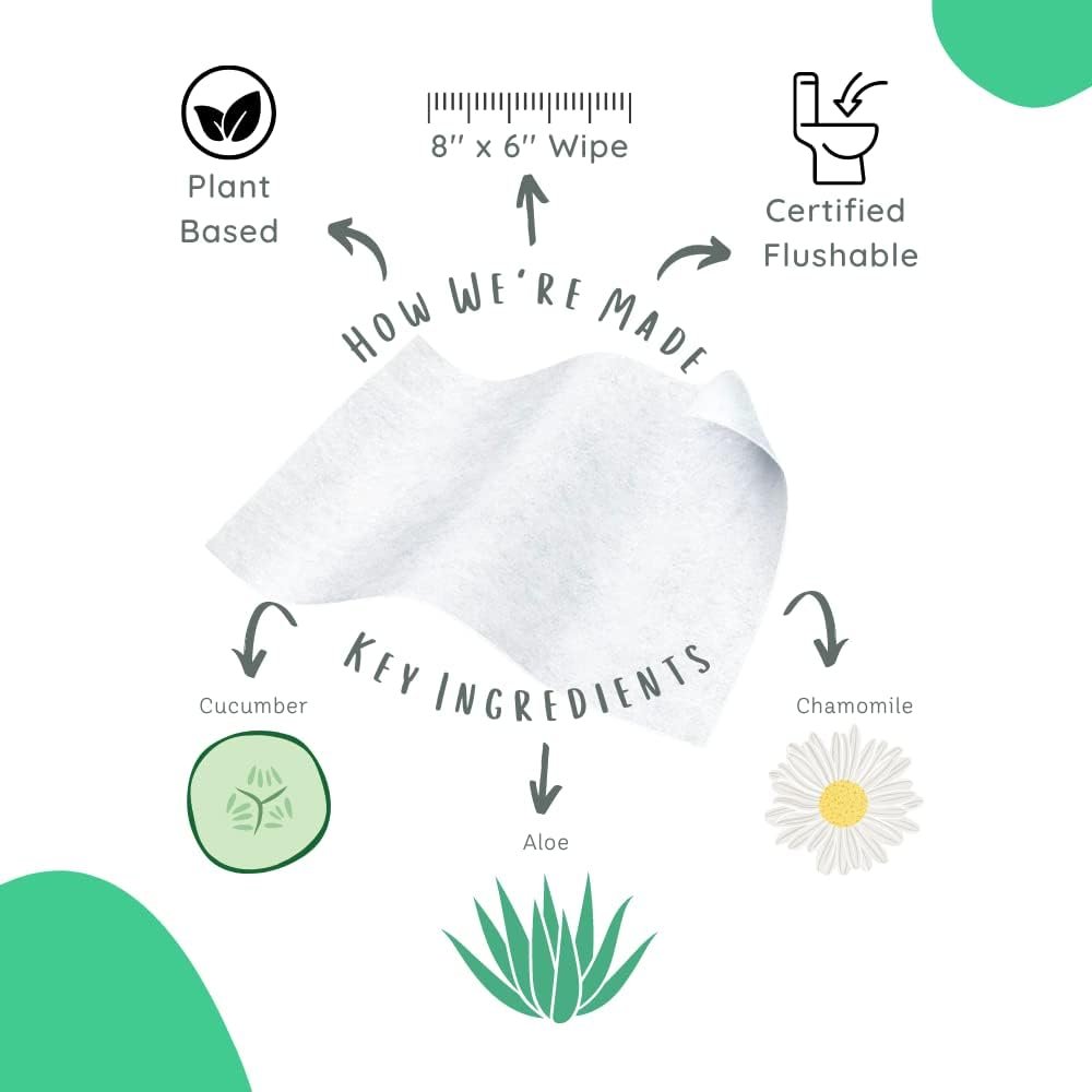 Stall Mates Wipes: Flushable, individually wrapped wipes for travel Unscented with Vitamin-E & Aloe (30 on-the-go singles)