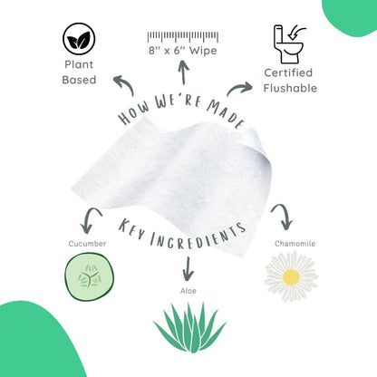 Stall Mates Wipes: Flushable, individually wrapped wipes for travel Unscented with Vitamin-E & Aloe (30 on-the-go singles)