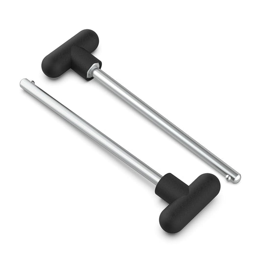 Sconva Weight Stack Pin Replacement, Pin Tensile 3/8" Diameter 5-1/2" Locking Space Universal Workout Equipment Weight Stack Selector Pin for Home Gym Exercise Machine Parts & Accessories (Pack of 2)
