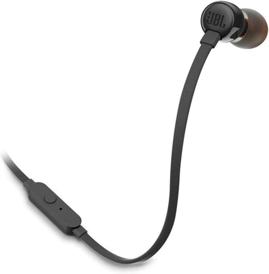 JBL Tune 110 In-Ear Headphones with One-Button Remote with Microphone - Black