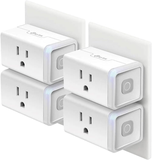 Kasa Smart Plug Mini by TP-Link (HS103P4) - Smart Home WiFi Outlet Works with Alexa, Echo and Google Home, No Hub Required, Remote Control, 2.4GHz WiFi Required, 15 Amp, UL Certified, 4-Pack, White