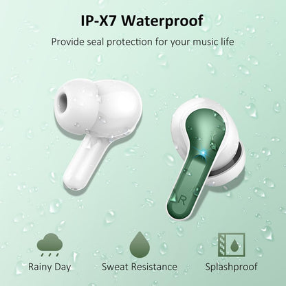 Wireless Earbuds, Bluetooth Headphones 5.3 NEW Ear Buds with 4 ENC Noise Cancelling Mic, Deep Bass HiFi Stereo 40H in Ear Earphones with LED Display, IP7 Waterproof Wireless Headphones for Android/iOS