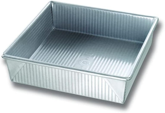 USA Pans 9 x 9 x 2.25-Inch Square Cake Pan, Aluminized Steel with Americoat