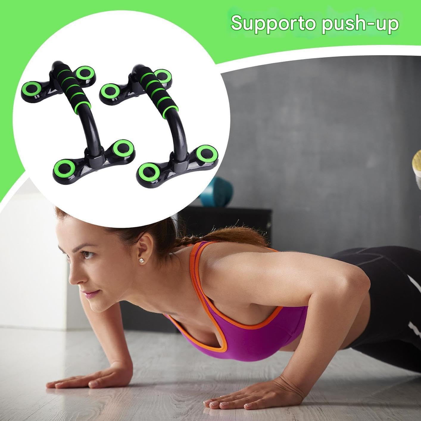 Push Up Bar, Outdoor Workout Gear, 9.06 x 5.51 x 4.33 Inches Adjustable & Ergonomic Design, House Wellness Gym Stands for Home Fitness, Outside Planks, and Calisthenics Bodyweight