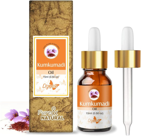Crysalis Kumkumadi (Crocus Sativus) Oil |100% Pure & Natural Undiluted Essential Oil- 15 ml with Dropper