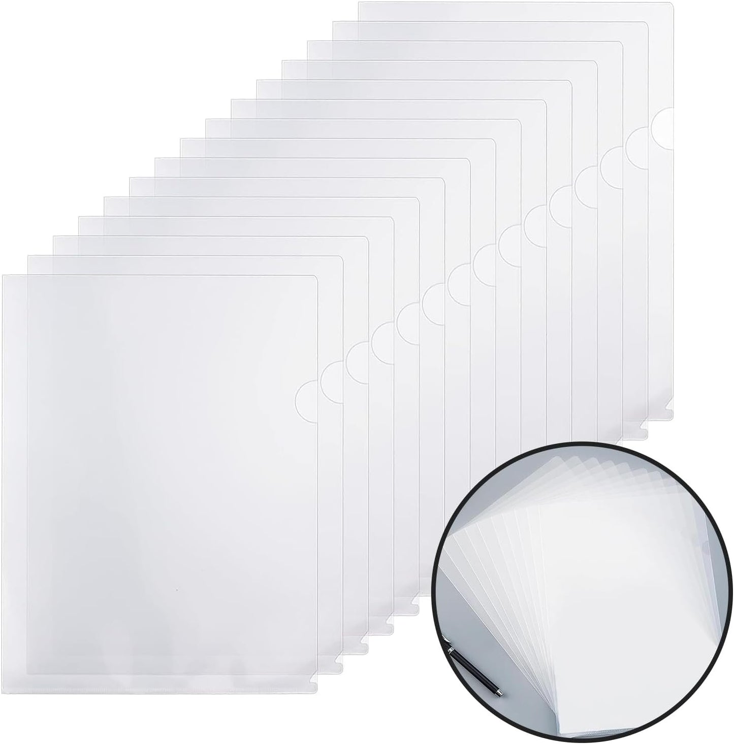 Clear Plastic Document File Folder 30 PCS A4 Size Clear Transparent Folder for Chool Home Work Office Organizationchool Home Work Office Organization(Transparent Folder(30pack))