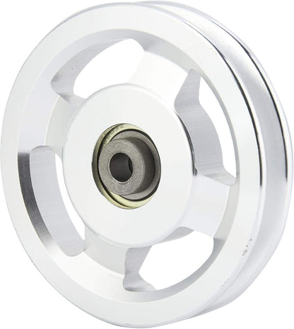 Bearing Pulley Wheel, Strength Training Pulley Home Gym Attachments Universal Fitness Equipment Replace Part Exercise Accessory Aluminium Alloy Replacement for Cable Machine Garage Door Diameter 115mm